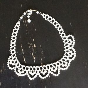Faux pearl choker, adjustable